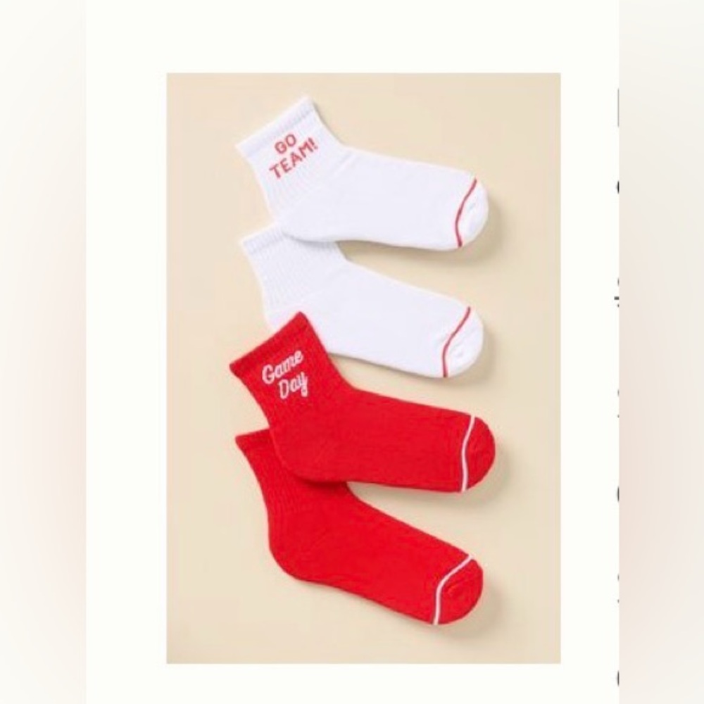NWT Daily Practice x Anthropologie Game Day Set of Two Socks - Picture 2 of 3